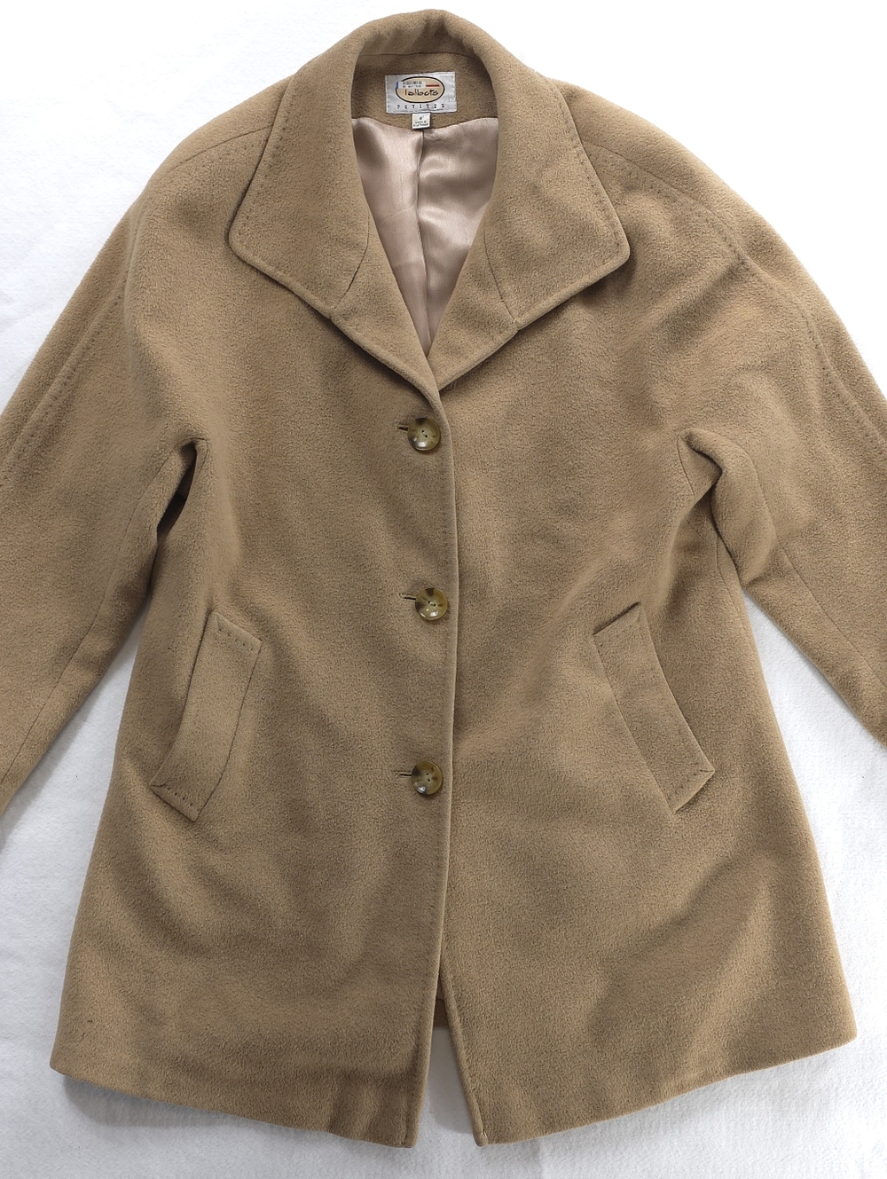 Talbots Petites Camel Hair Coat Women’s P Camel Hair Wool Blend Classic